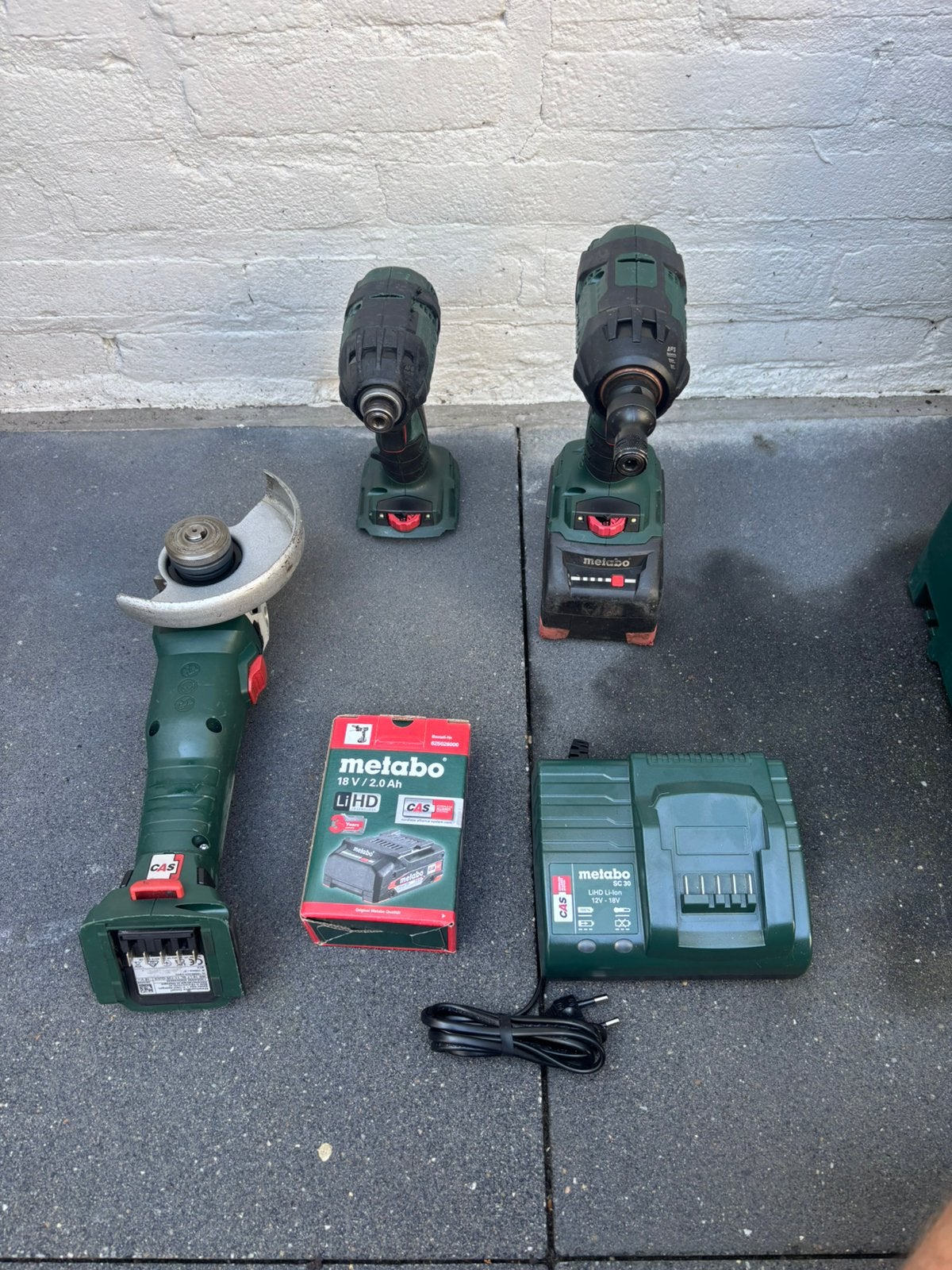 Metabo slijptol  slagmoer en slagschoef machine, Ophalen of Verzenden, Zo goed als nieuw, 1000 watt of meer, Haakse handslijpmachine