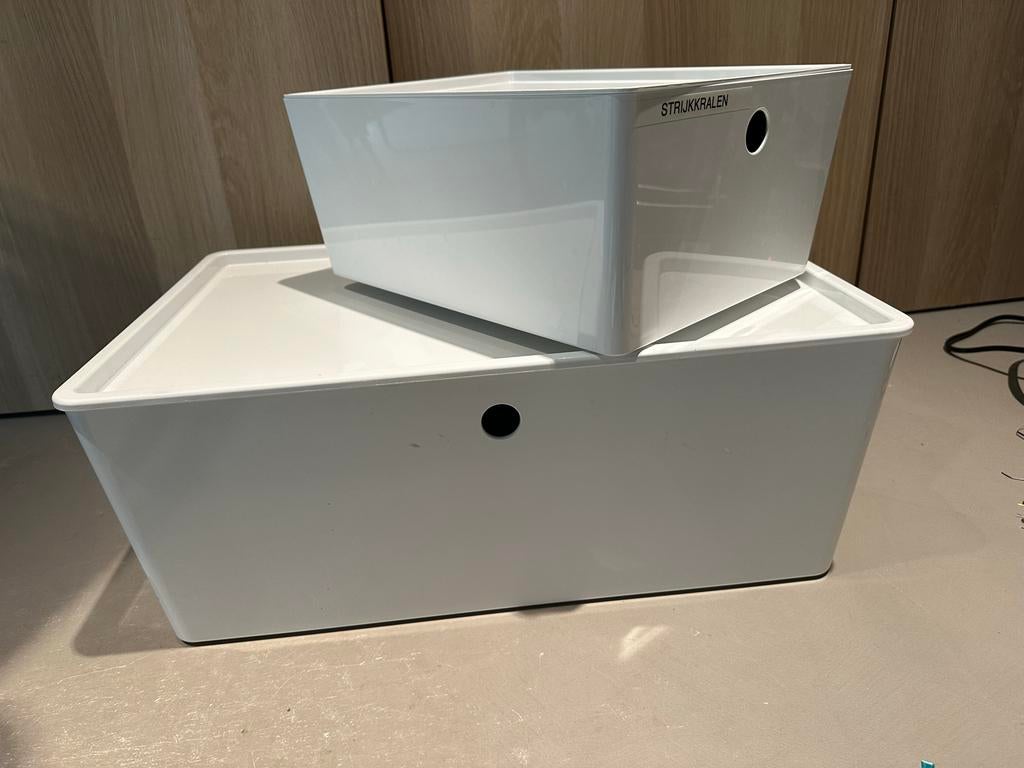 Ikea Kuggis opbergbakken - 2 grote en 5 kleine bakken, Ophalen, Kunststof, Zo goed als nieuw, Minder dan 50 cm