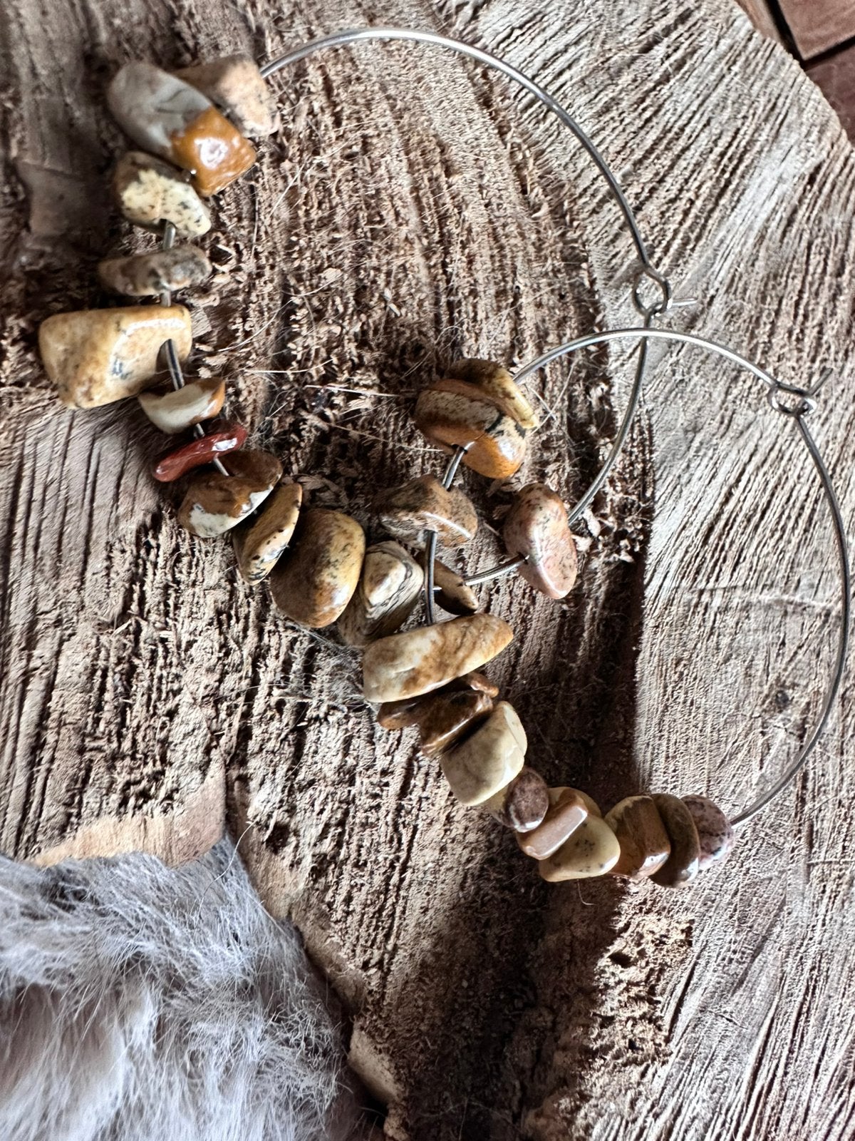 Boho oorbellen / creolen / splitsteentjes / nieuw, Sieraden, Tassen en Uiterlijk, Ophalen of Verzenden, Nieuw