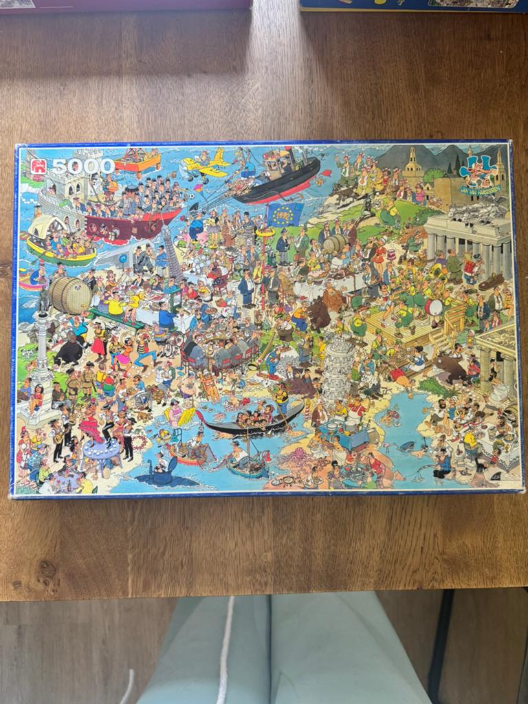 Te koop: Jan van Haasteren Verenigd Europa 5000 stukjes, Ophalen of Verzenden, Meer dan 1500 stukjes, Zo goed als nieuw