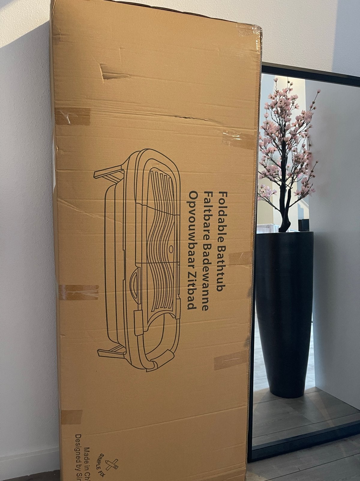 Opvouwbaar Bad 157 cm - Zitbad voor Volwassenen & Kinderen, Ophalen, Nieuw, Met bad