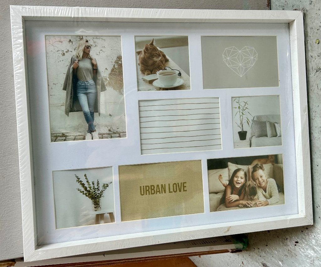 Houten fotolijst nieuw nog in plastic, Collagefotolijst, Met glas, Nieuw, Ophalen of Verzenden