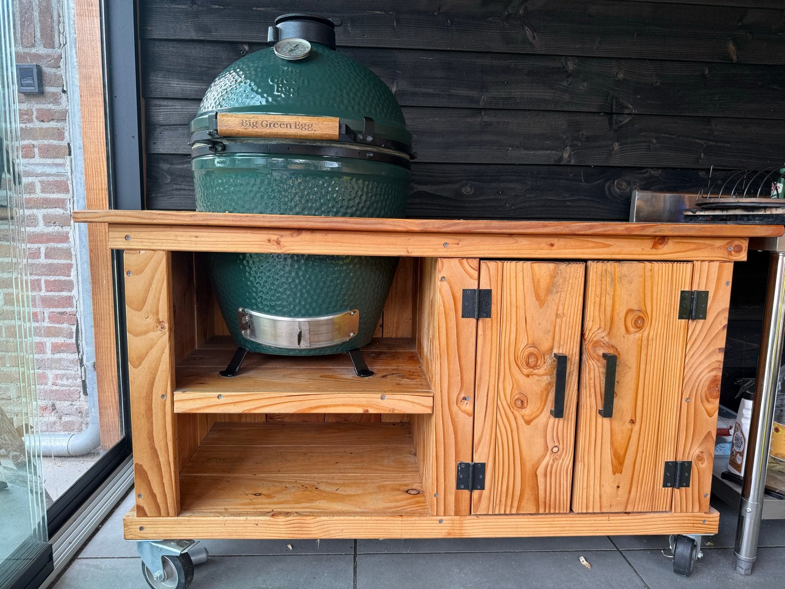 Buitenkeuken excl. kamado, Ophalen, Gebruikt, Houtskool, Vrijstaand