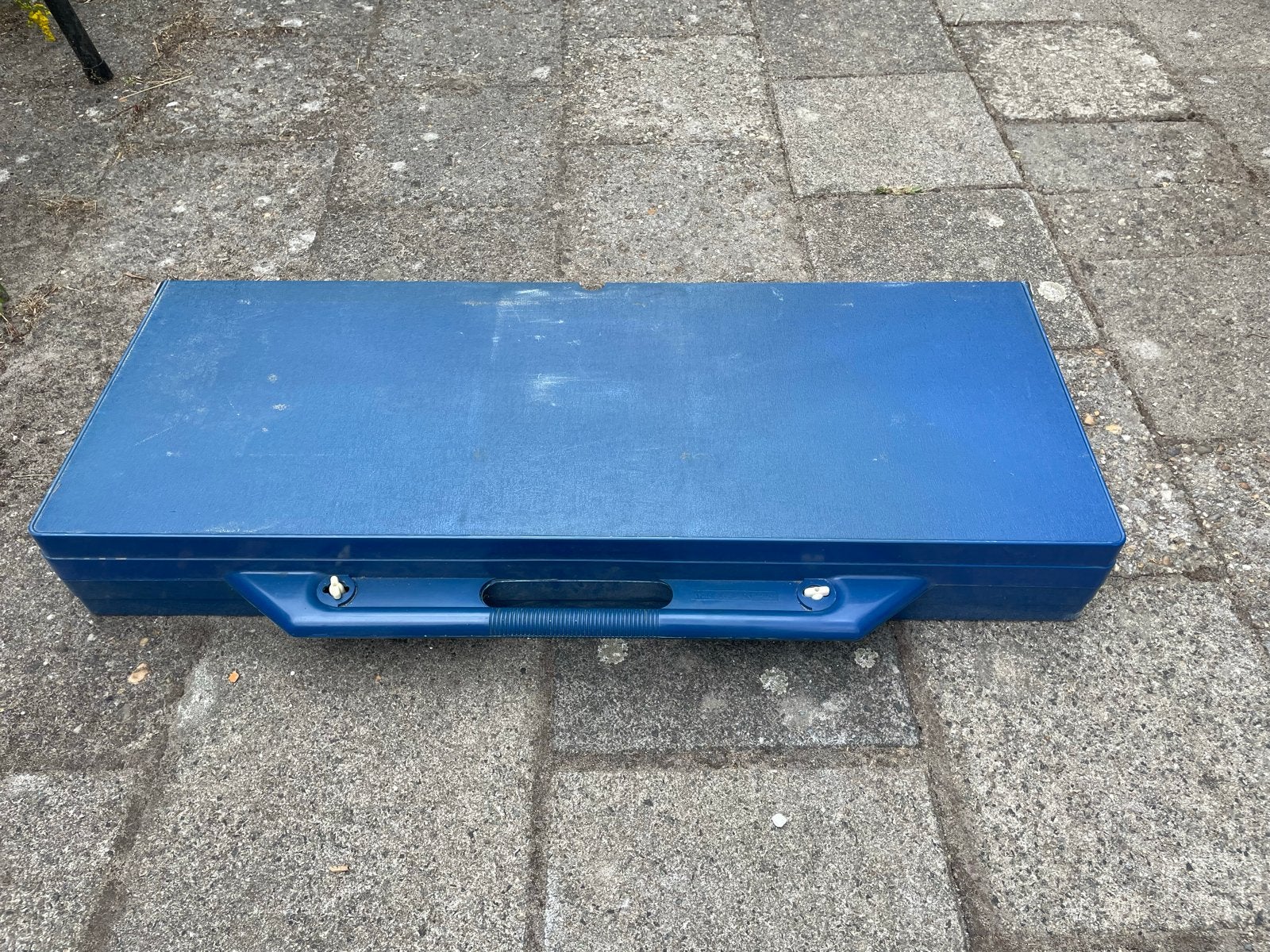 Vintage Opvouwbare picknicktafel met 4 zitplaatsen - Blauw, Tuin en Terras, Tuinsets en Loungesets, Ophalen, 4 zitplaatsen, Kunststof
