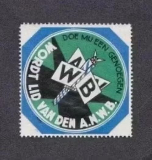 Sluitzegel ANWB Wordt lid van den A.N.W.B. Jaren 20/30., Verzamelen, Overige Verzamelen, Ophalen of Verzenden, Zo goed als nieuw