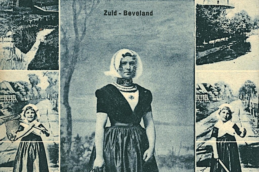 700469 Zuid Beveland Tegeltjeskaart 1907 Klederdracht ZL, Ophalen of Verzenden, Voor 1920, Gelopen, Zeeland
