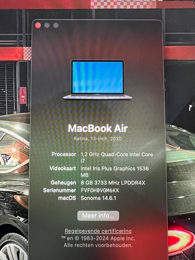 Macbook Air 2020, Ophalen, 13 inch, Minder dan 2 Ghz, Zo goed als nieuw