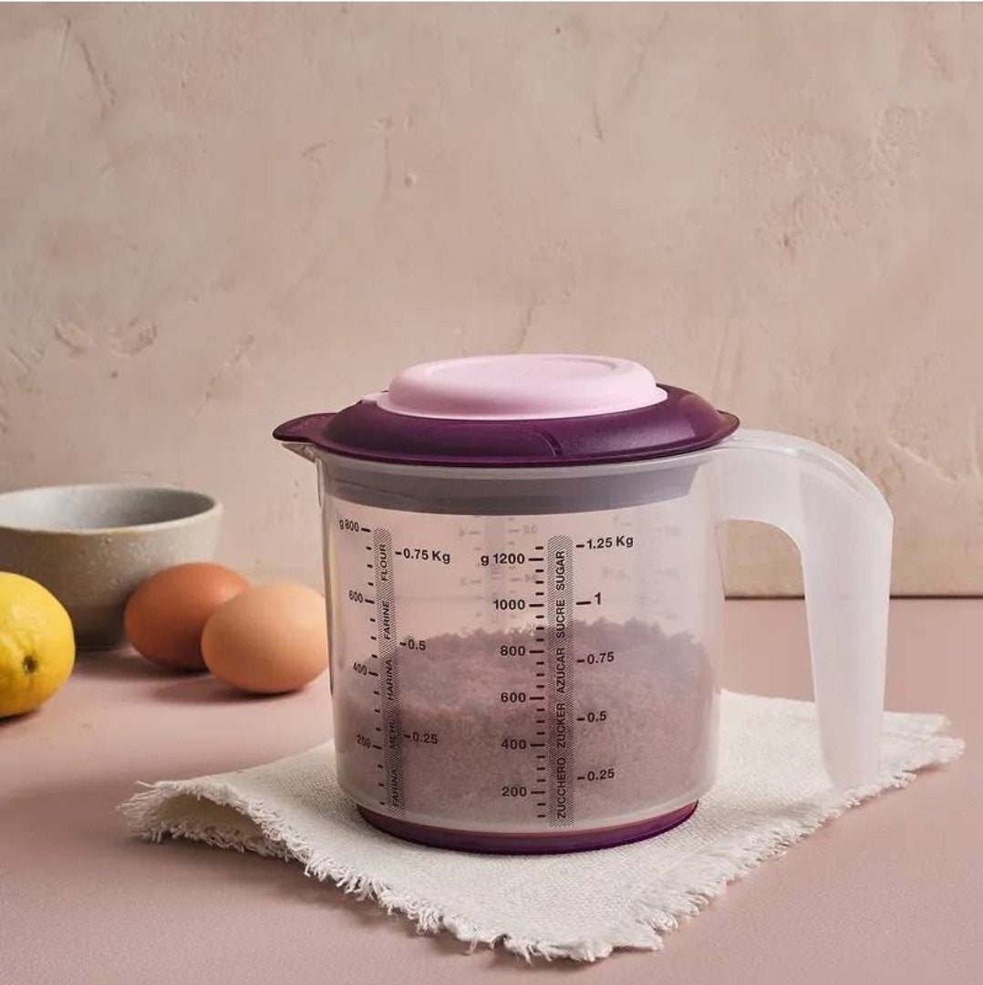 tupperware Mix 'N Meet en Maatkan 1,25 liter, Huis en Inrichting, Keuken | Tupperware, Paars, Beker of Kan, Nieuw, Ophalen of Verzenden