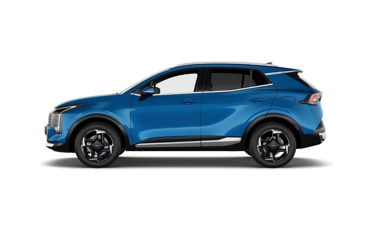 Kia Sportage 1.6 T-GDi Hybrid DynamicLine | Stuurwielverwarm, 4 cilinders, Blauw, Leder en Stof, Nieuw