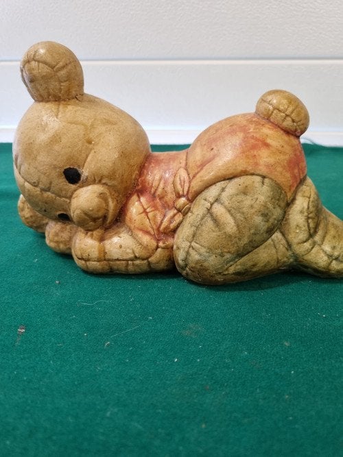 Betonnen liggende teddybeer, Ophalen of Verzenden