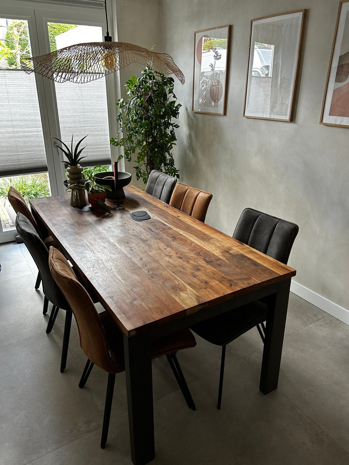 Eettafel 190x90cm uit rook- en diervrij huis, Huis en Inrichting, Tafels | Eettafels, Ophalen, 200 cm of meer, 50 tot 100 cm, Zo goed als nieuw