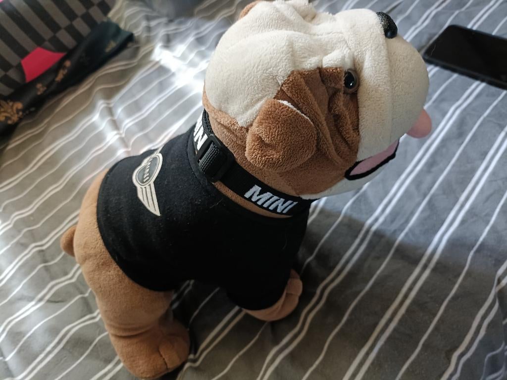 Originele Mini knuffel Bulldog - Leuk voor in de Mini!, Ophalen of Verzenden