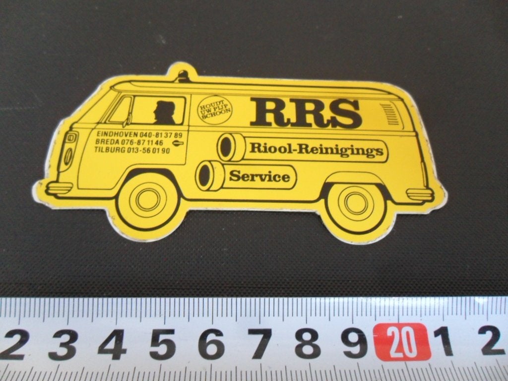 sticker RRS Riool Reinigings Service EHV Breda Tilburg LM101, Verzamelen, Ophalen, Zo goed als nieuw