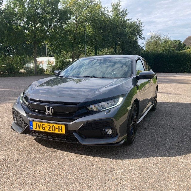 Honda Civic 1.5 I-vtec 182pk 2019 Grijs (33.250 km !!), Voorwielaandrijving, Dealer onderhouden, Stof, 1498 cc