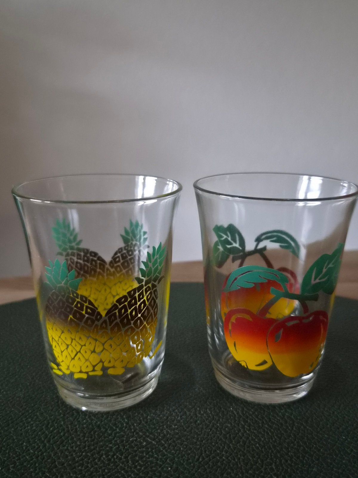 Vintage limonadeglazen met fruitprint, Ophalen of Verzenden