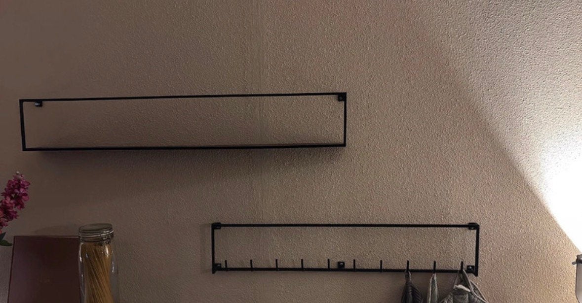 Wand rekjes industrieel (duo set), handig voor in de keuken, Ophalen of Verzenden, Gebruikt