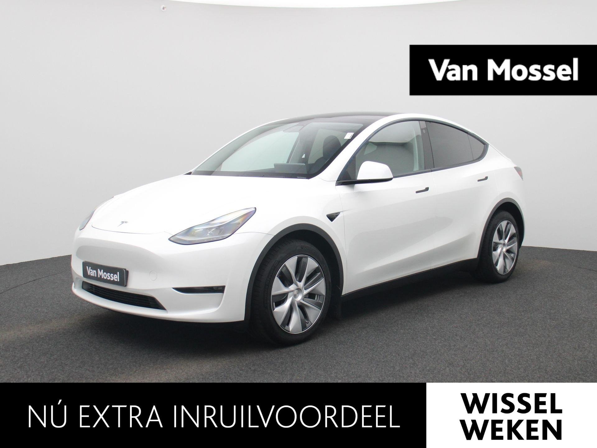 TESLA Model Y Long Range Dual Motor AWD | Lederen Bekleding, Auto's, Automaat, Stof, Gebruikt, Emergency brake assist