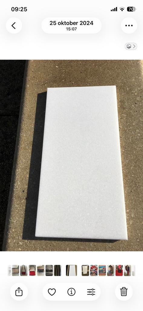 Marmeren thassos tegels, Ophalen, Wandtegels, Nieuw, Minder dan 5 m²