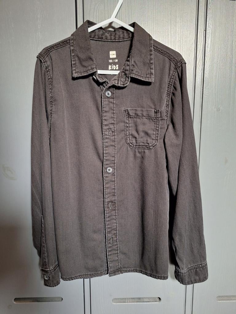 Stoer overhemd van Hema. Maat 128/134, Gebruikt, Overhemd of Blouse, Ophalen of Verzenden, Hema