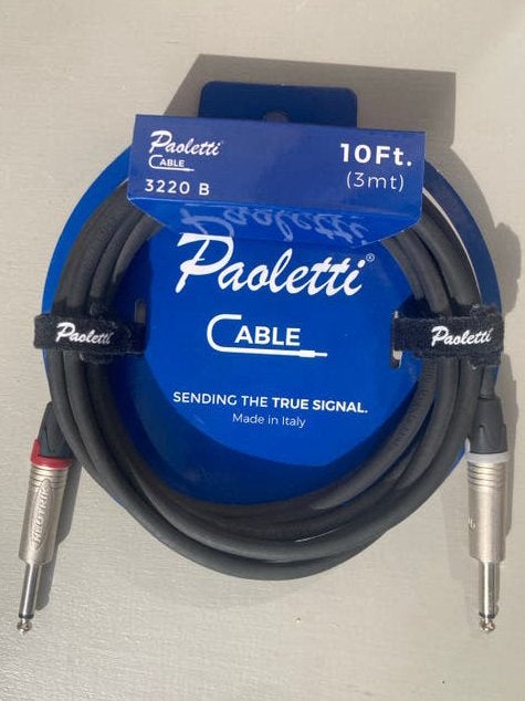 Paoletti 3220B Instrumentkabel - 3 meter, Made in Italy, Ophalen of Verzenden, Nieuw, Instrument