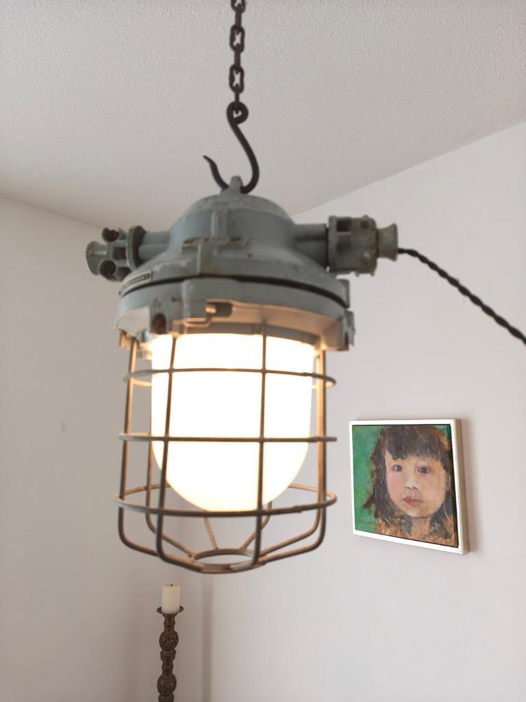 Industriële fabrieks lamp., Ophalen of Verzenden