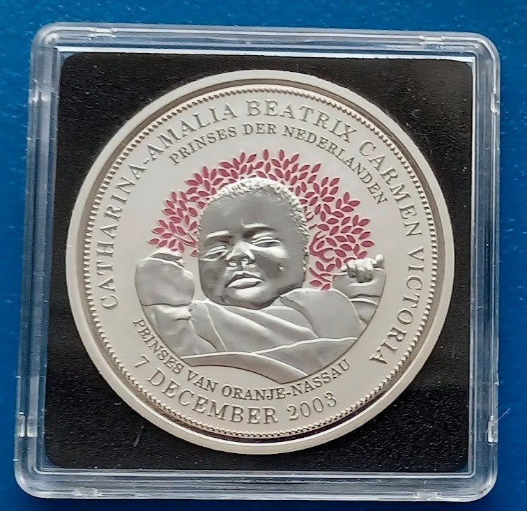Penning Geboorte Prinses Amalia 7 december - 2003, Verzenden, Overige materialen, Nederland