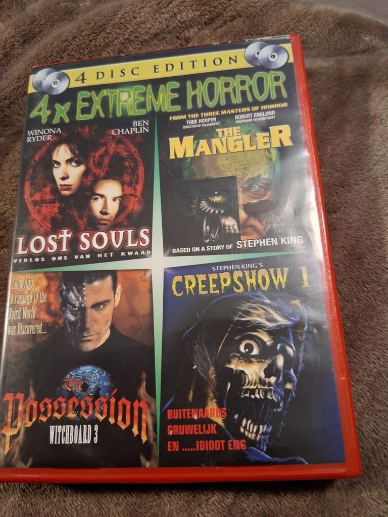 4x Extreme Horror DVD Boxset - Stephen King, Tobe Hooper, Gebruikt, Vanaf 16 jaar, Ophalen of Verzenden, Boxset