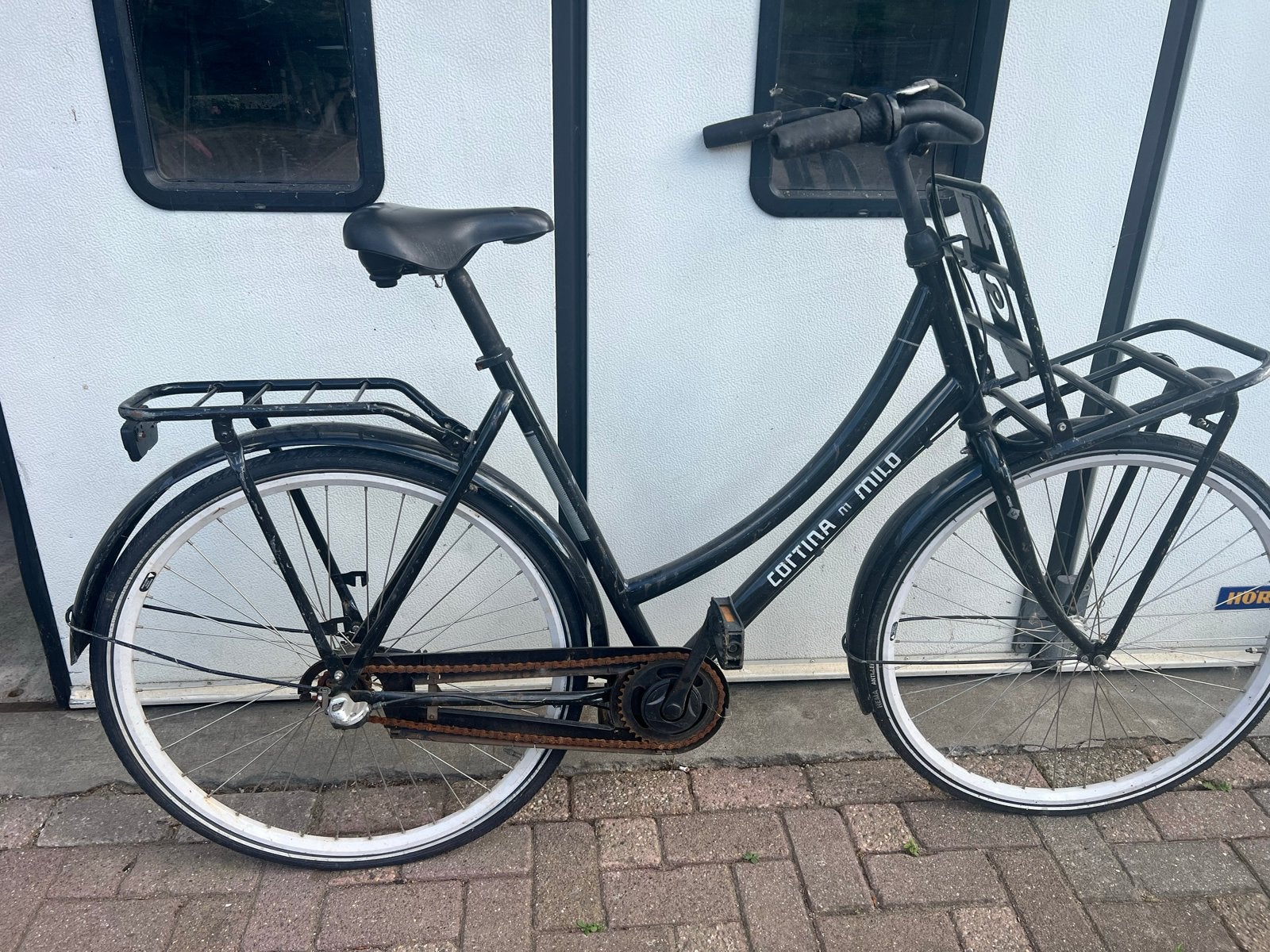 Cortina Milo transportfiets - Zwart, Overige merken, Terugtraprem, Ophalen of Verzenden, 53 tot 56 cm