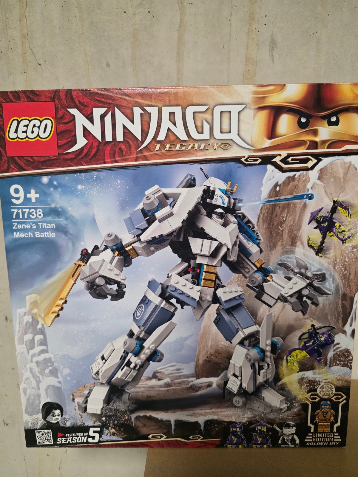 Lego Ninjago 71738 Zane's Titanium Mecha Duel. Lees info!, Lego, Ophalen of Verzenden, Zo goed als nieuw, Compleet