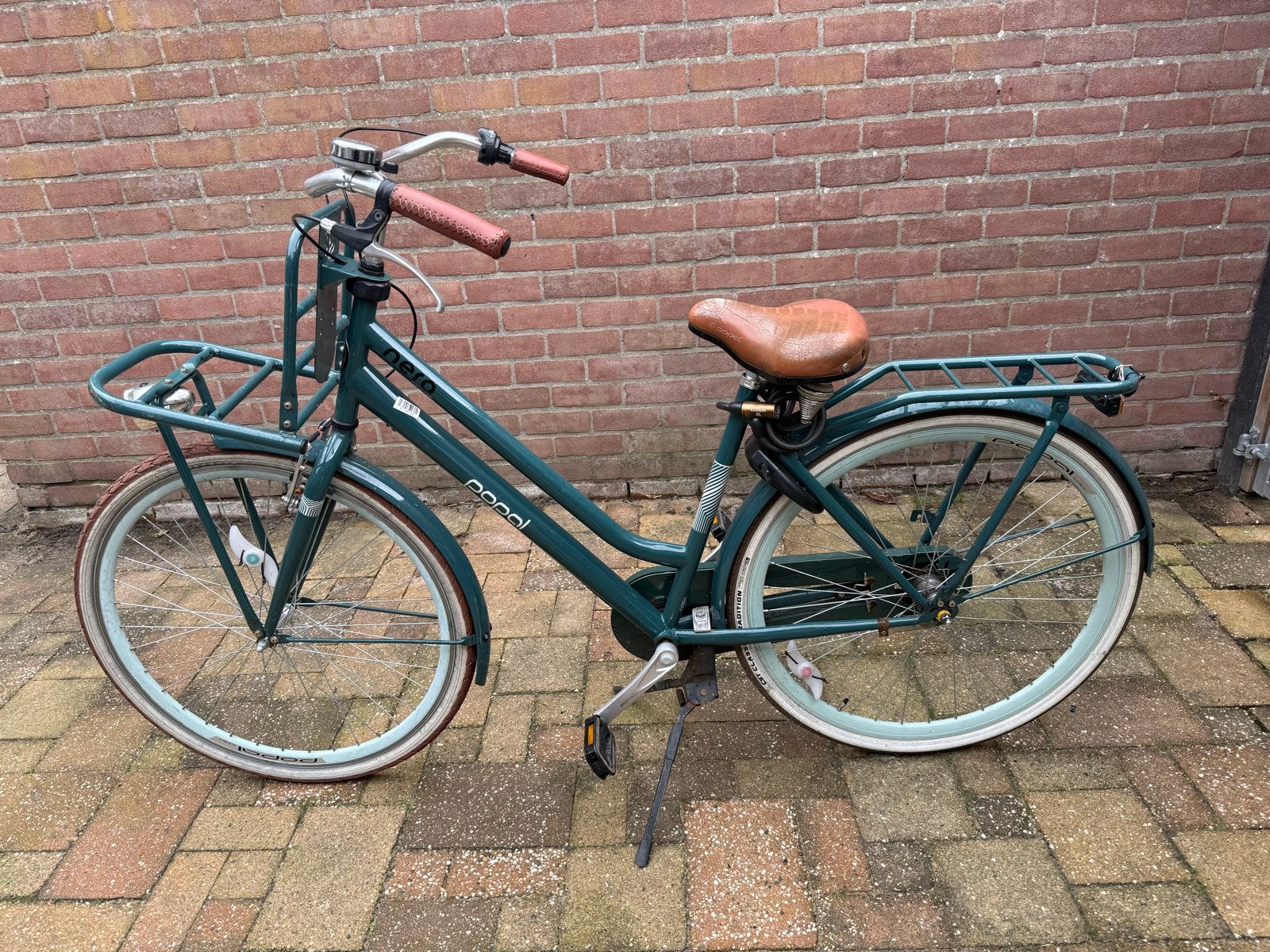 Popal Daily Dutch Basic Damesfiets - Groen, Terugtraprem, Versnellingen, Ophalen, Overige merken