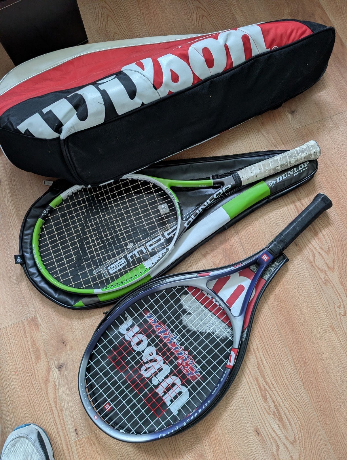 startpakket tennis - rackets en tas, Sport en Fitness, Ophalen, Gebruikt, Racket, Wilson