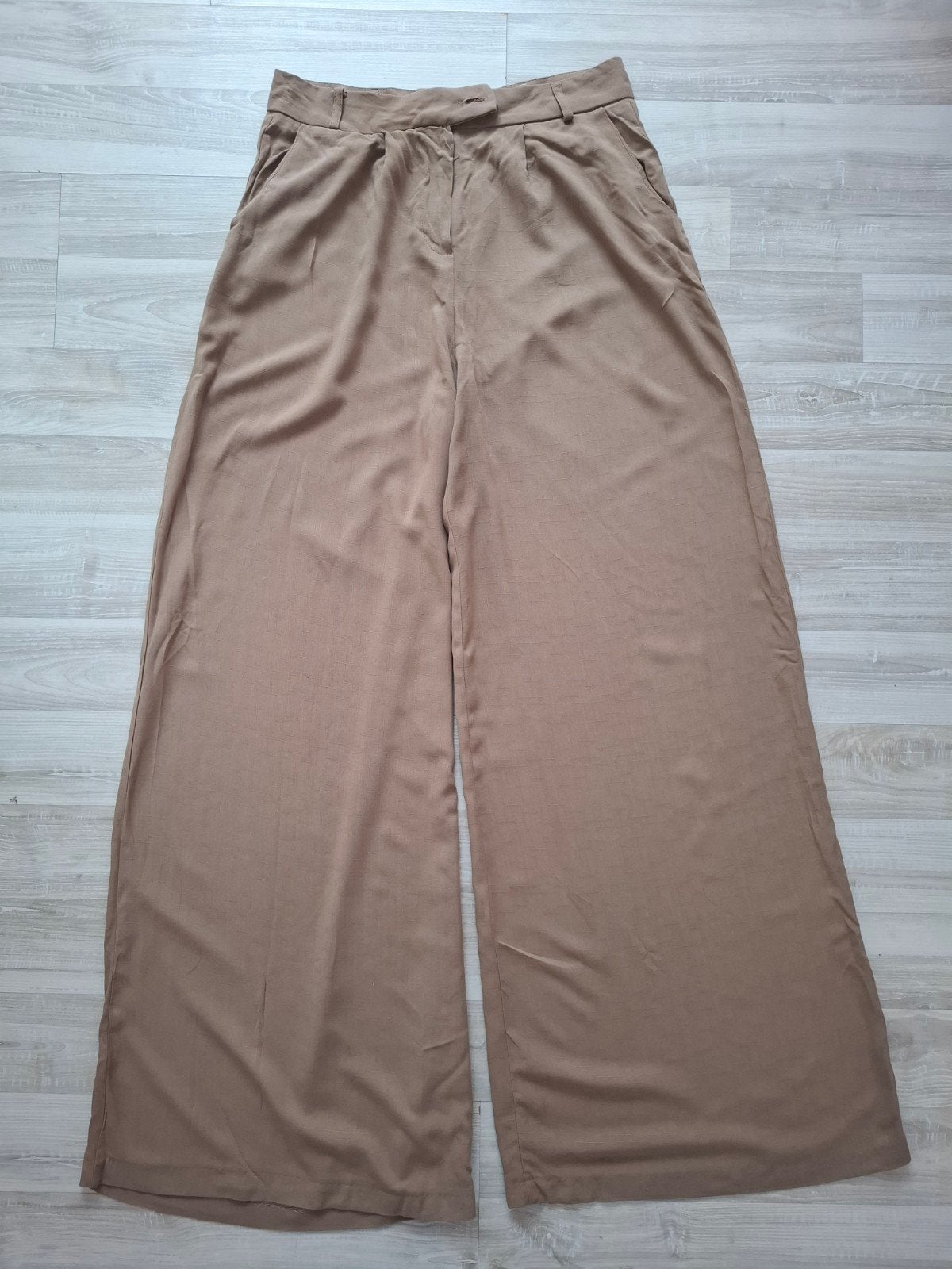 OUZ Bruine Palazzo Broek Maat L, Bruin, OUZ, Maat 42/44 (L), Ophalen of Verzenden