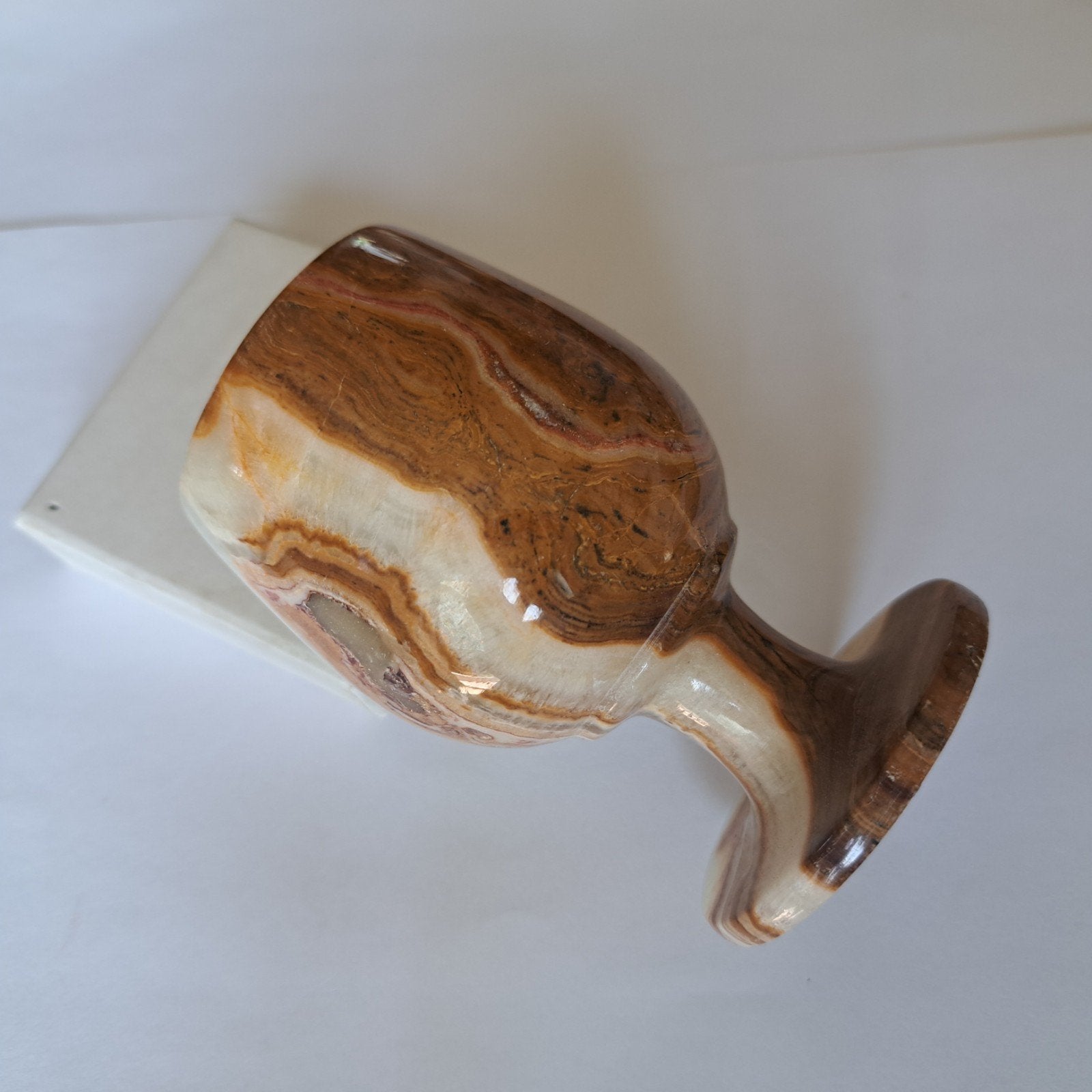 onyx beker potje vintage, Verzenden