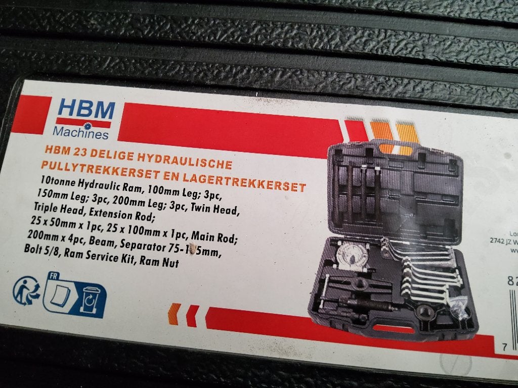 HBM hydraulische poelietrekkerset en lagertrekkerset 23 deli, Ophalen of Verzenden, Nieuw, Overige typen, Overige merken