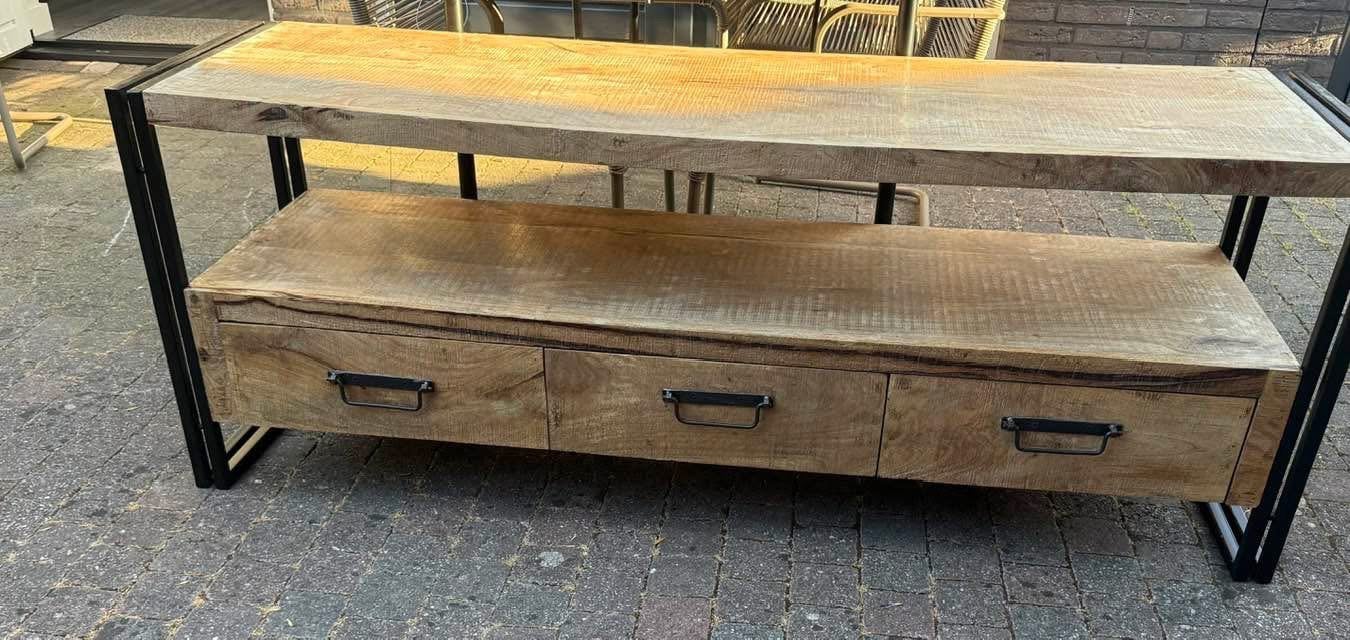 Tv meubel industrieel, Ophalen, Zo goed als nieuw, 25 tot 50 cm, Minder dan 100 cm