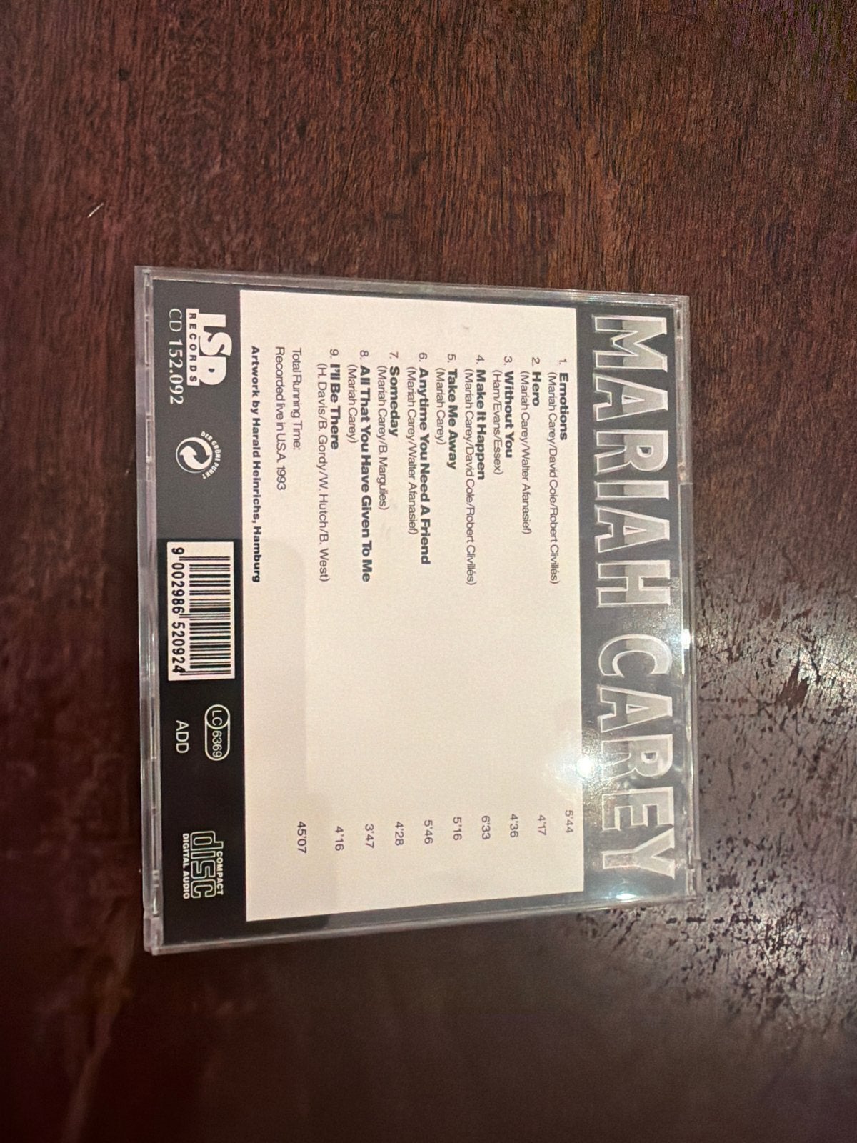 Mariah Carey - Live in U.S.A. 1993 CD, Gebruikt, Pop, Ophalen of Verzenden, Live-album