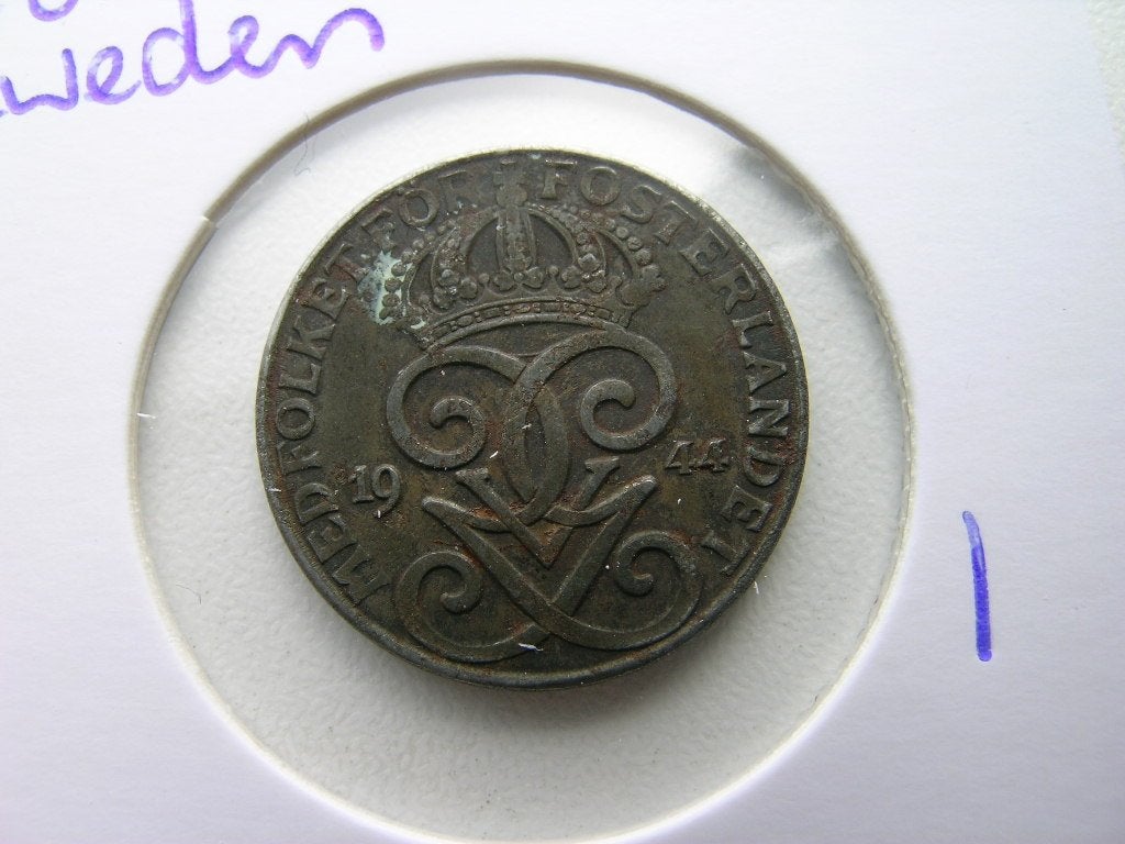 2 Ore 1944 Zweden, Postzegels en Munten, Ophalen of Verzenden, Overige landen, Losse munt
