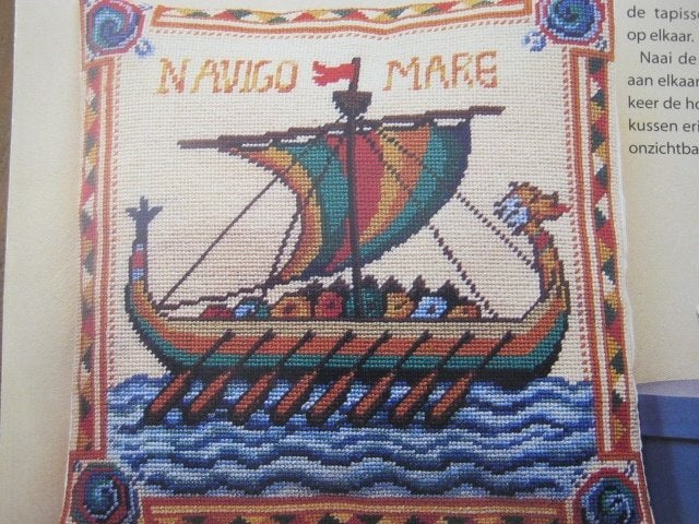Borduurpatroon Vikings  Drakenboot   nr 9911 do, Verzenden, Nieuw, Handborduren, Patroon