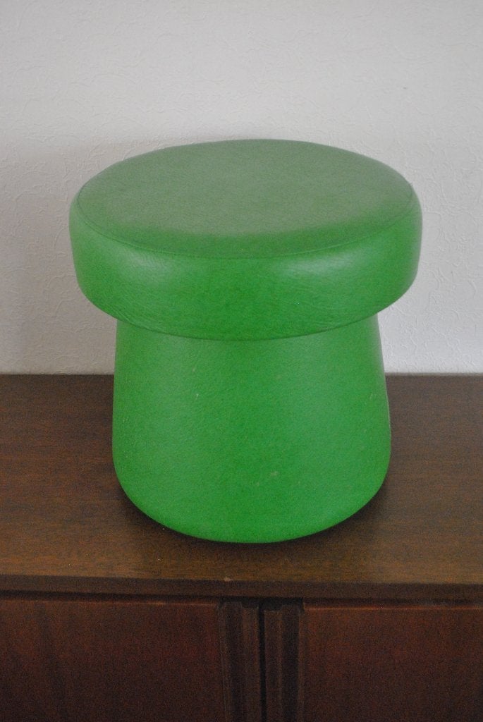 Poef, vintage, jaren 70, Gebruikt, Minder dan 50 cm, Ophalen of Verzenden, Minder dan 50 cm