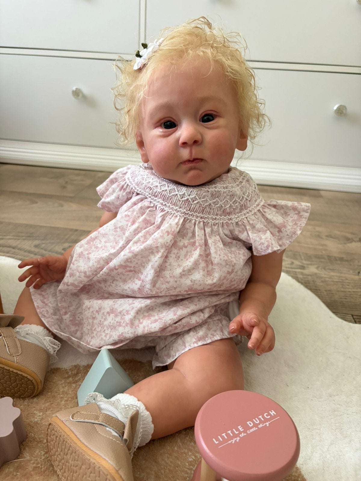 Reborn baby toddler Huxley/ Andrea Arcello met certificaat, Ophalen, Zo goed als nieuw, Babypop, Levensecht of Reborn
