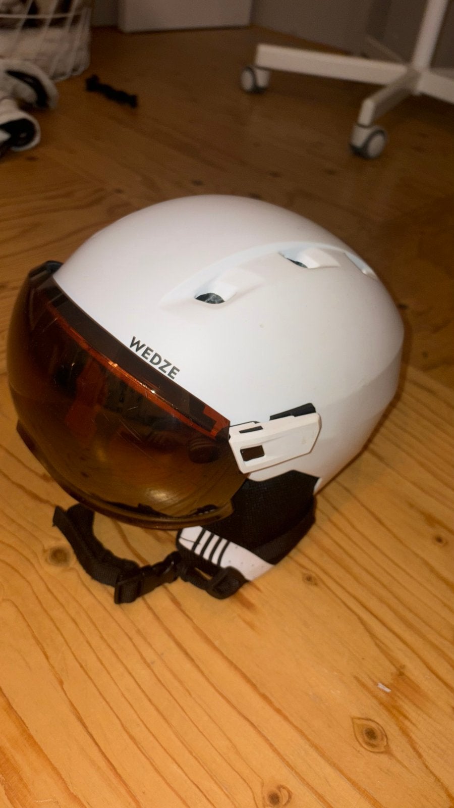 Skihelm met vizier voor volwassenen PST 550 wit, Ophalen, Zo goed als nieuw, Overige typen