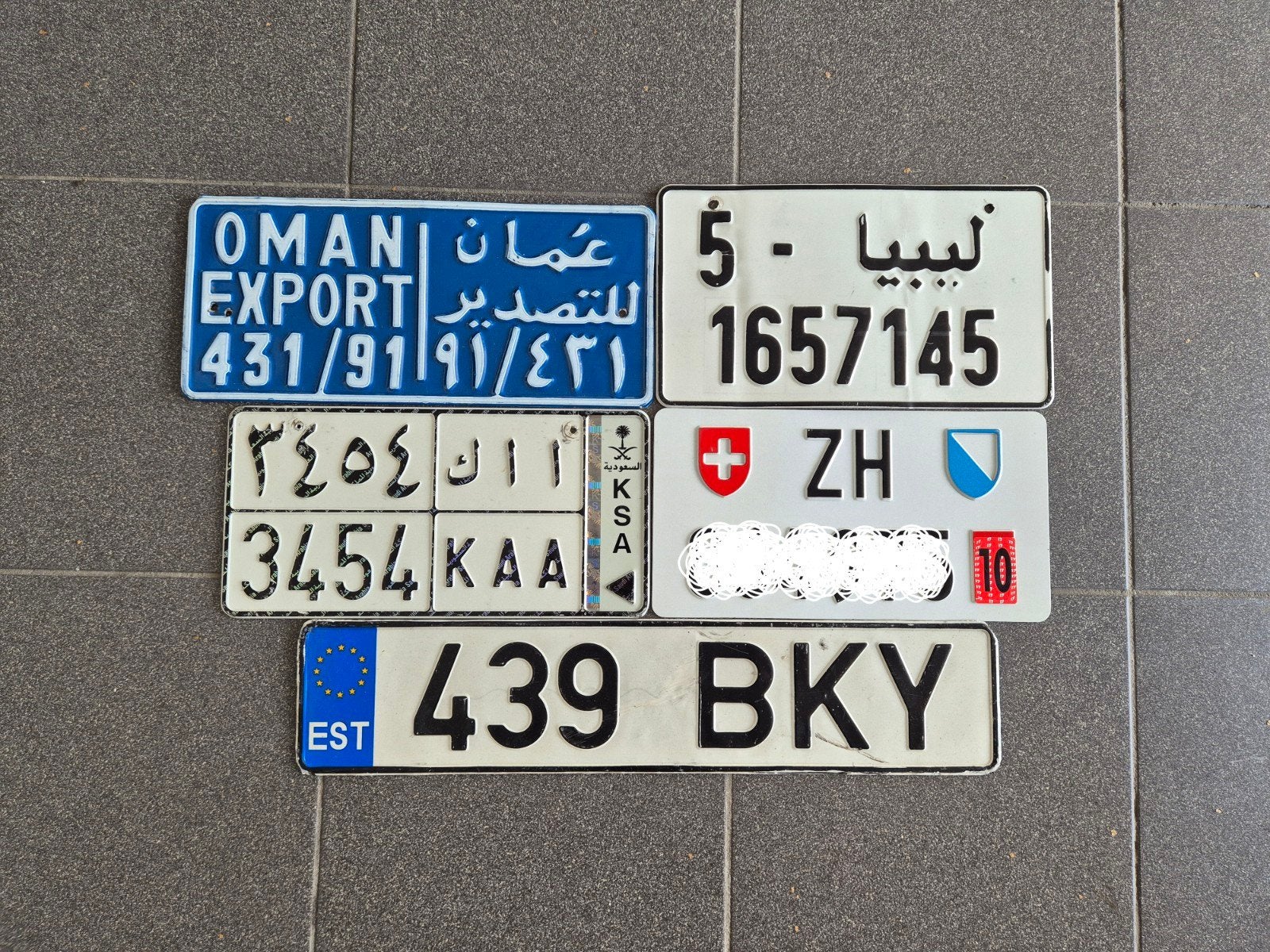 Diverse kentekenplaten uit verschillende landen!, Ophalen, Gebruikt, Auto's