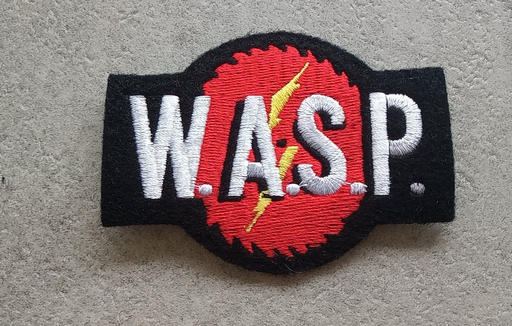 W.A.S.P. vintage shaped logo patch w69 zeer zeldzaam Wasp, Verzenden, Nieuw, Kleding