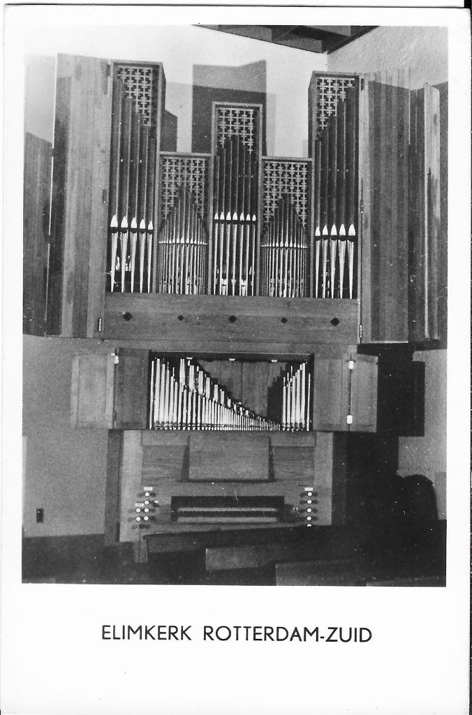 Rotterdam, Elimkerk, orgel, Verzenden, 1940 tot 1960, Ongelopen, Zuid-Holland