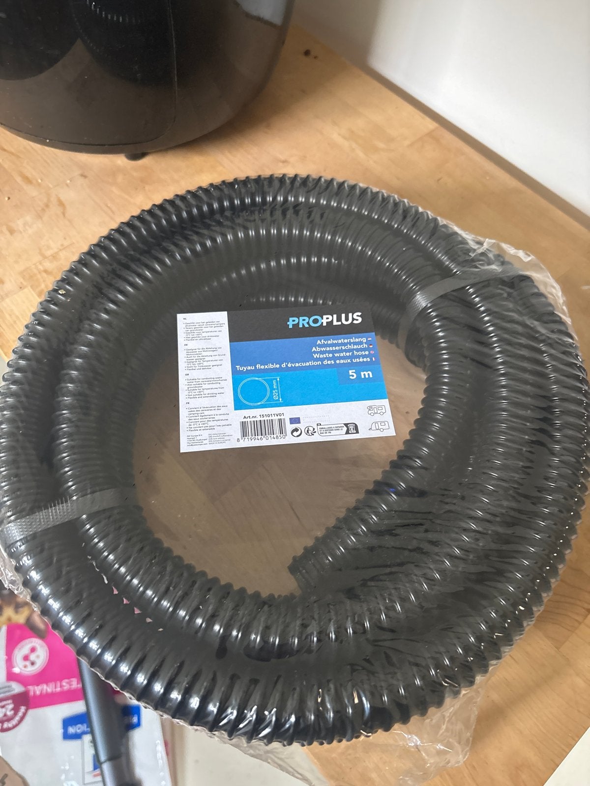 PROPLUS Afvalwaterslang - 5m, Ø25mm, Caravans en Kamperen, Ophalen, Nieuw