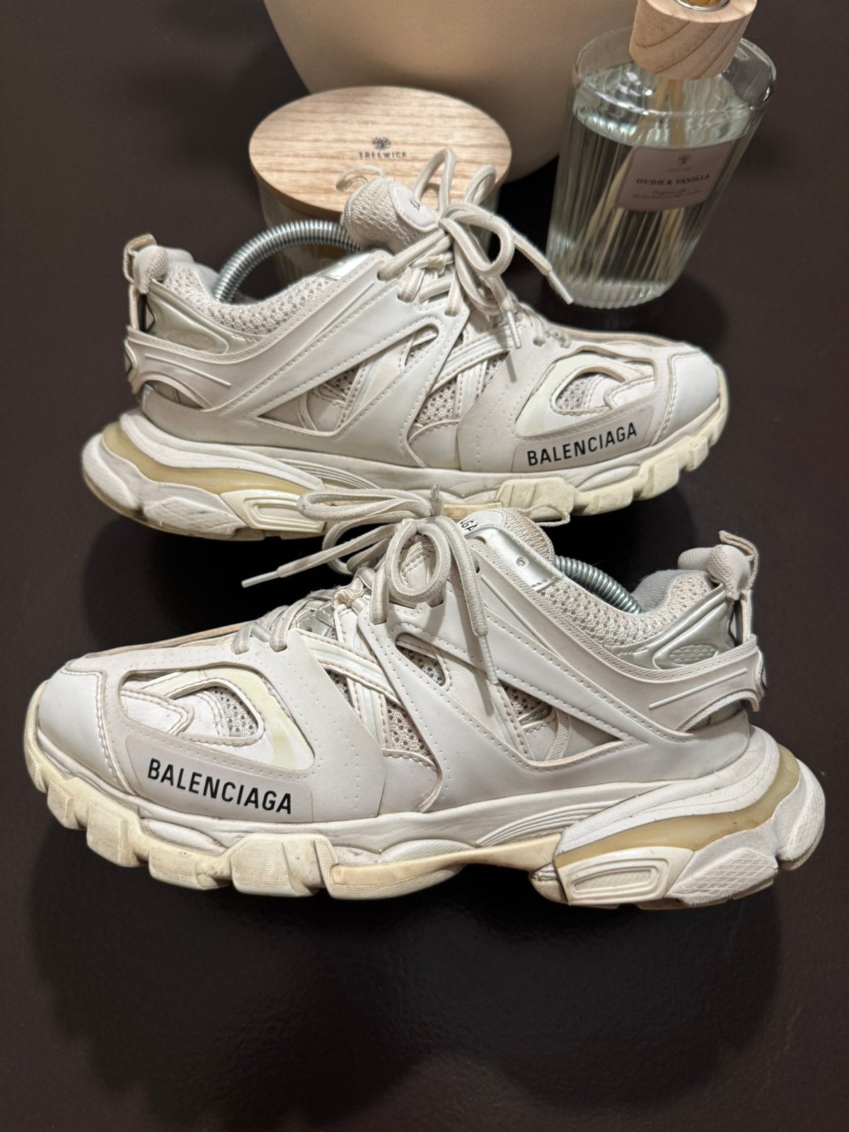Balenciaga track sneakers, Ophalen, Zo goed als nieuw, Wit, Sneakers of Gympen