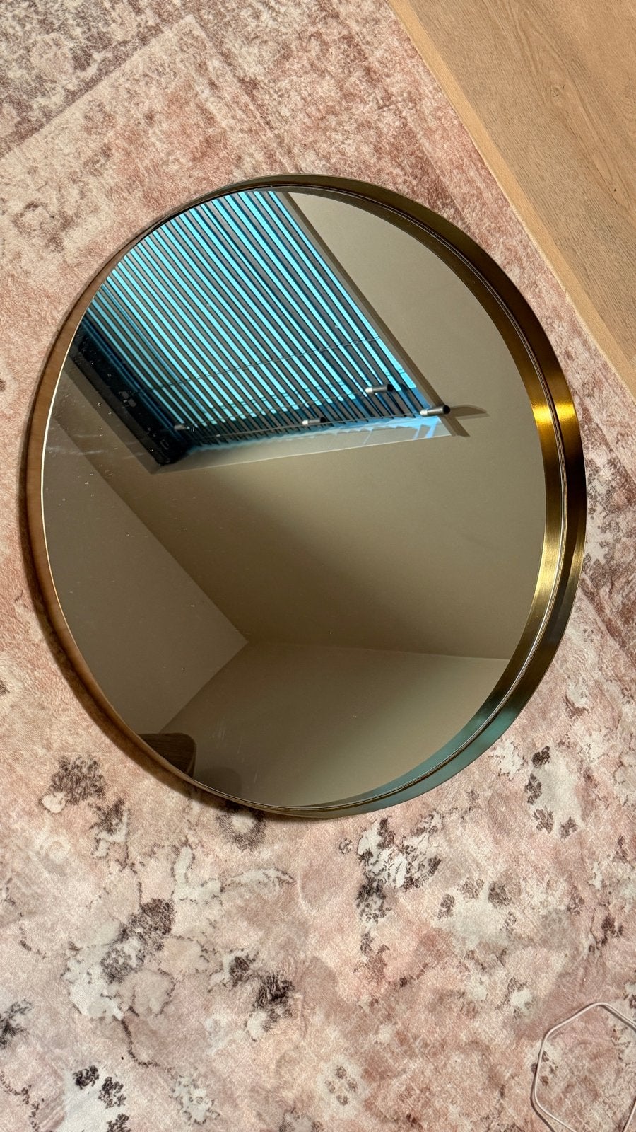 Vt wonen ronde spiegel goud 60cm, Ophalen, Rond, Zo goed als nieuw, Minder dan 100 cm
