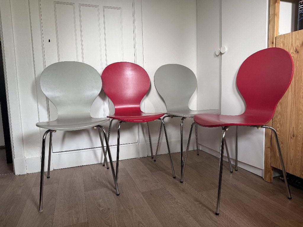 vier stolen voor eetkamer, Ophalen, Gebruikt, Vier, Grijs