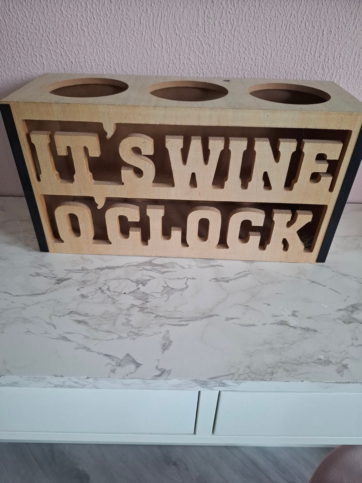 Wijnrekje wine o'clock, Huis en Inrichting, Ophalen, Nieuw, 5 – 50, Minder dan 5 flessen