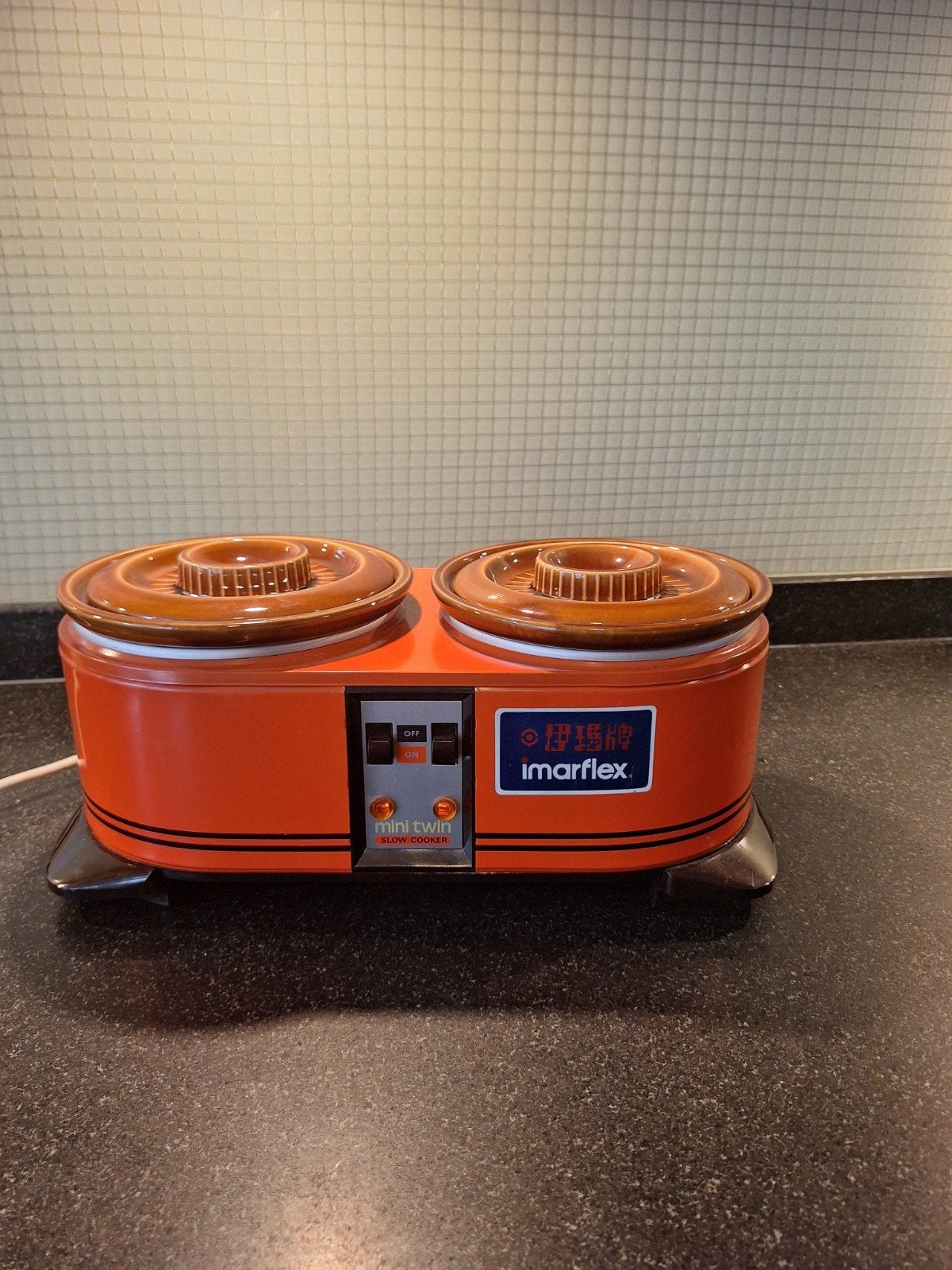 Imarflex Mini Twin Slowcooker - Vintage Oranje, Ophalen of Verzenden, Gebruikt